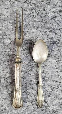 Sterling handled carving fork 1871 reed & barton spoon