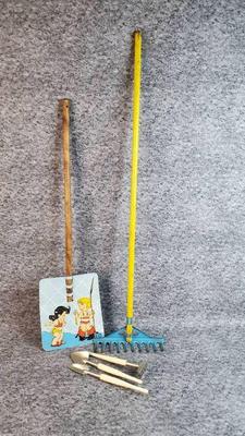 Vintage children s beach and garden tools