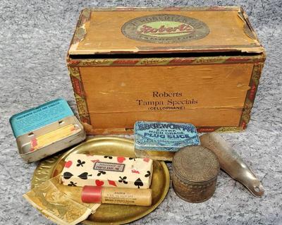 Tobacciana copper bbs, souvenir mechanical pencils, pocket knife