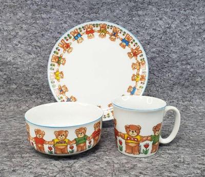 Children s lucy and me 1984 enesco teddy bear dinnerware