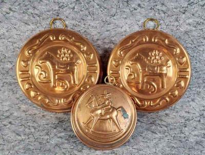 Nils johan swedish dala horse copper baking molds