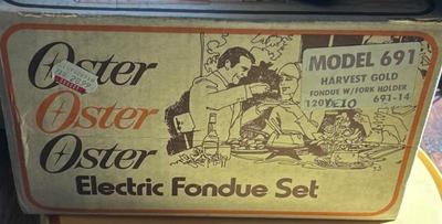 Vintage electric fondue set