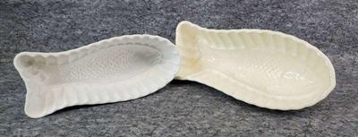 Ceramic fish shaped food pate molding dishes