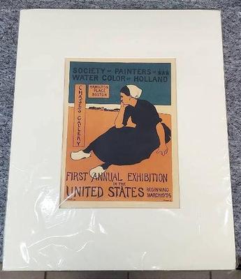 Charles h woodbury art lithograph