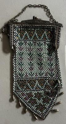 1915-1920 Enameled Mesh Purse