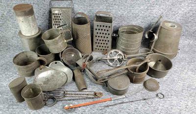 Antique and vintage kitchenware food prep