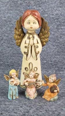 Japanese paper mache angel italian angel band figurines