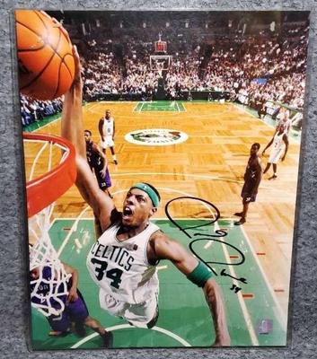 Autographed 16 x 20 celtics player 34 paul pierce