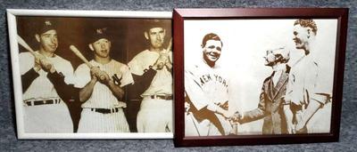 Framed vintage ny yankees photos