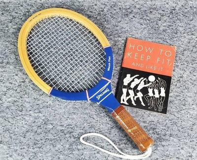 Spalding match play tennis racket vintage fitness booklet