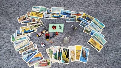 Red rose tea cards history of transportaion international souvenirs