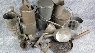 Antique metal ware for decor or garden