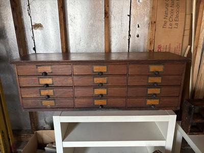 Antique filing cabinet. Files inside date to 1921.