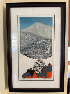 “Hill Farm Winter” original artwork by Sabra Field