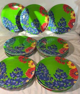 Wildflower melamineware plates