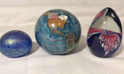 Colorful vintage paperweights