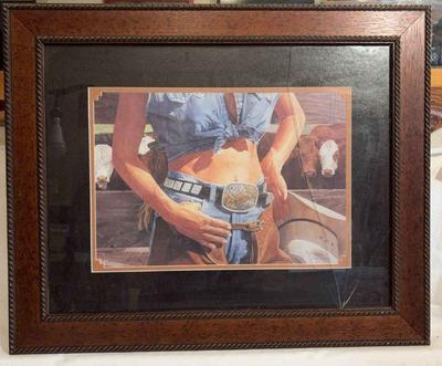 Steve harris framed western print