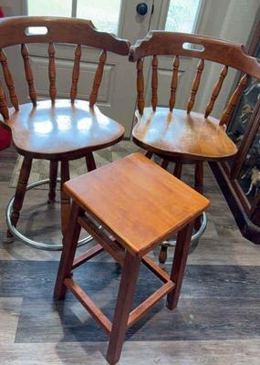 Wooden bar stools