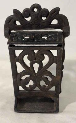 Cast iron matchbox holder
