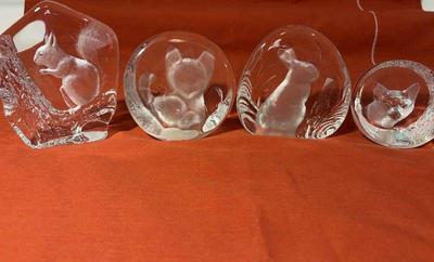 Lead crystal paperweights