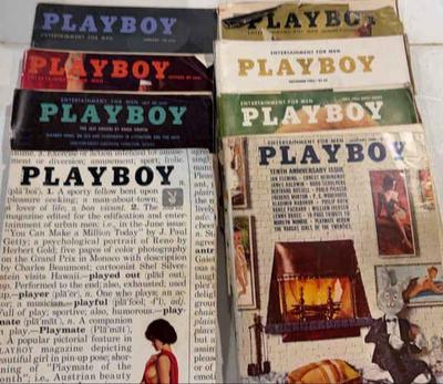 Vintage playboy magazines 1959 61 63 64