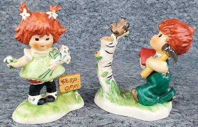 Vintage goebel red headed charlot byj figurines