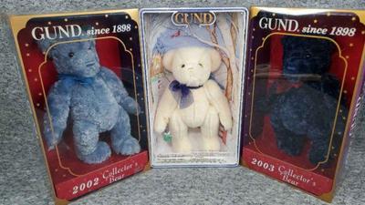 Boxed gund 2002 2003 gundy, 2003 christmas bears