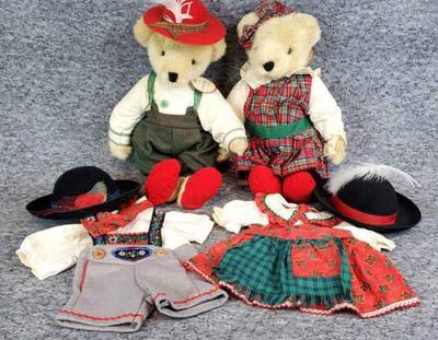 Fluffy fuzzy vanderbear with outfits