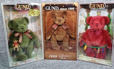 Gund 1998 1999 christmas, 1999 gundy bears