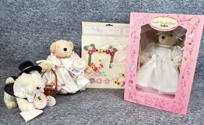 Muffy vanderbear bride flower girl, lulu ringbearer, hair garlands