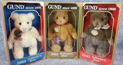 Boxed gund 1988 1989, 1990 gundy bears