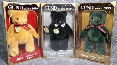 Gund 1991 1992, 1993 gundy bears