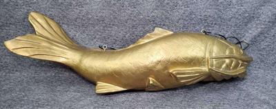 3 foot big golden ceramic fish