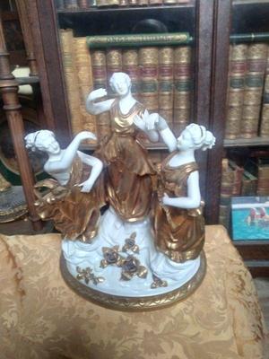 Rare capodimonte three graces numbered piece