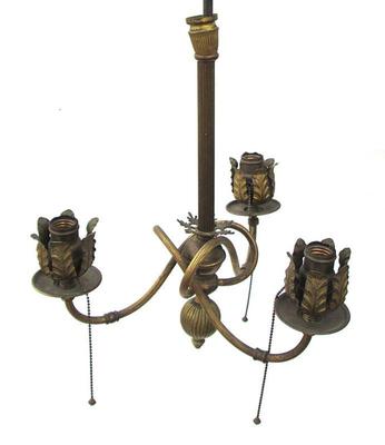 Fine antique three-arm chandelier