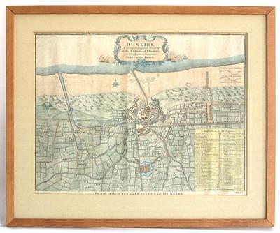 1780s map of Dunkirk