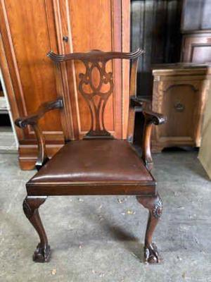 Regency style mahogany arm chair
