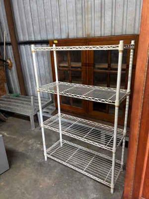 White metal rack