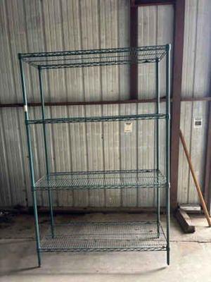 Green heavy duty 4 tier utility shelves