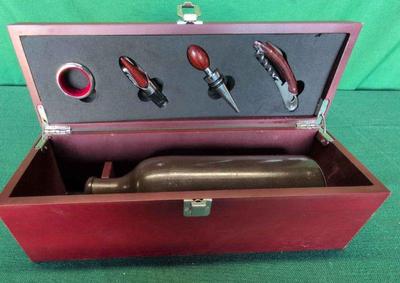 Rosewood finish single wine box