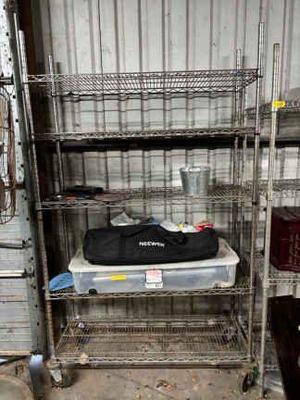 Heavy duty 4 tier utility shelves on wheels