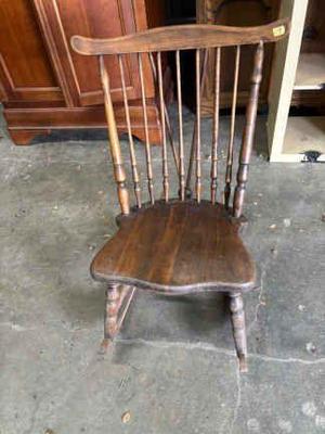 Vintage windsor back rocking chair
