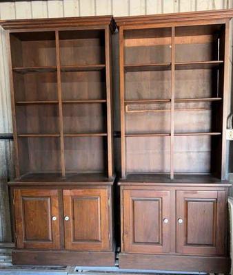 Bookshelves with cabinets