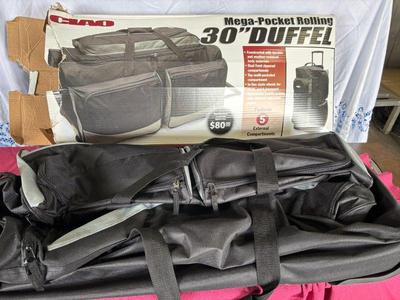 30 mega pocket rolling duffel