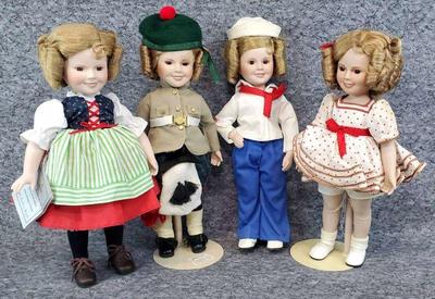 Franklin mint porcelain shirley temple dolls