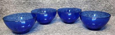 Arcoroc blue glass bowls 4)