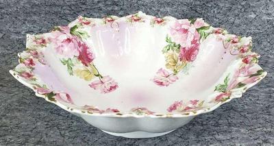 Vintage m z. austria porcelain floral serving bowl