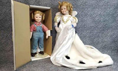Vintage franklin mint shirley temple porcelain dolls