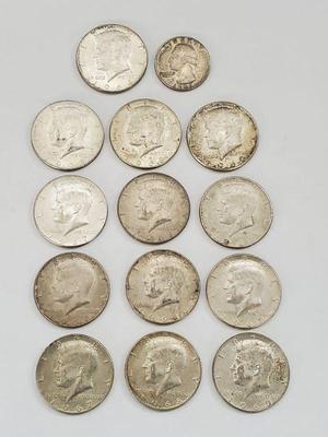 Mixed Lot 90% & 40% Silver Kennedy Half Dollar and Washington Quarters