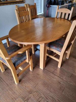 Solid wood dining table